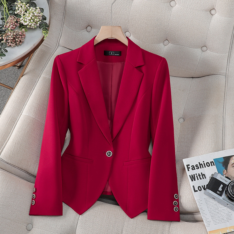 Women Formal Wear Office - Neue Modische Damen-Blazer in Rot, Weiß