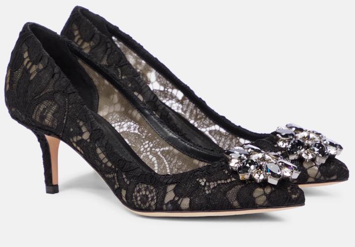 Women'S Formal Wear To A Wedding - Glitzer Blume Kristall Spitze Spitzschuh Hochzeit