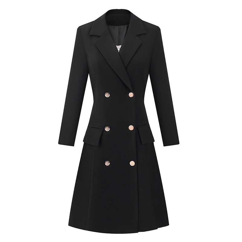Japanese Women Formal Wear - Schwarzes Berufsanzugkleid High Level Sense Büroangestellte