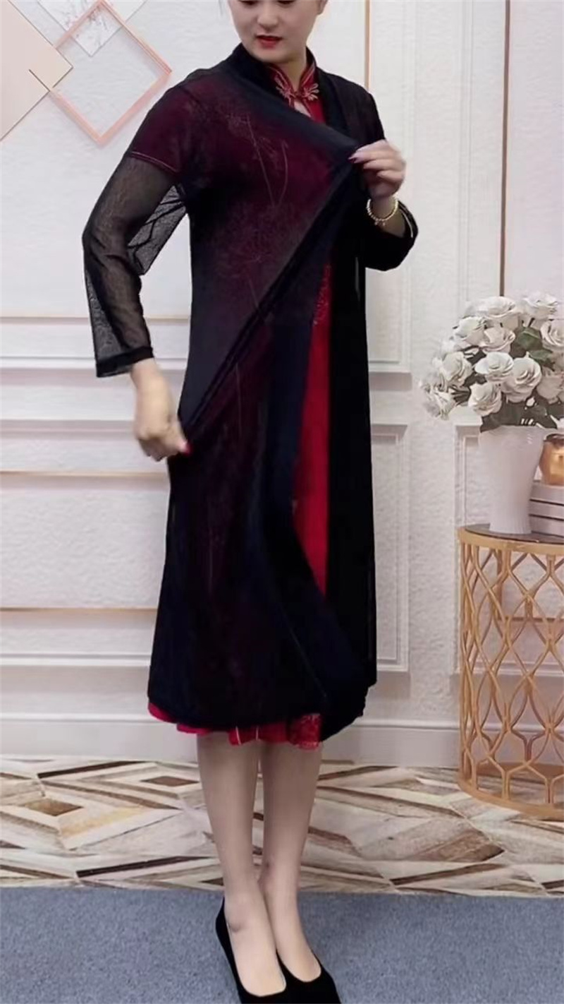 Elderly Women Formal Wear - Tragen Sie einen hochwertigen neuen Mesh-Schal
