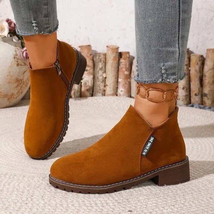 Women Formal Wear Sale - Damen Herbst Winter Stiefeletten mit Seitenreißverschluss