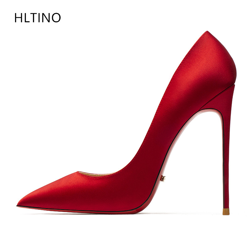 Women'S Formal Wear To A Wedding - HLTINO Neue Ankunft Rote Seidenkleid Schuhe