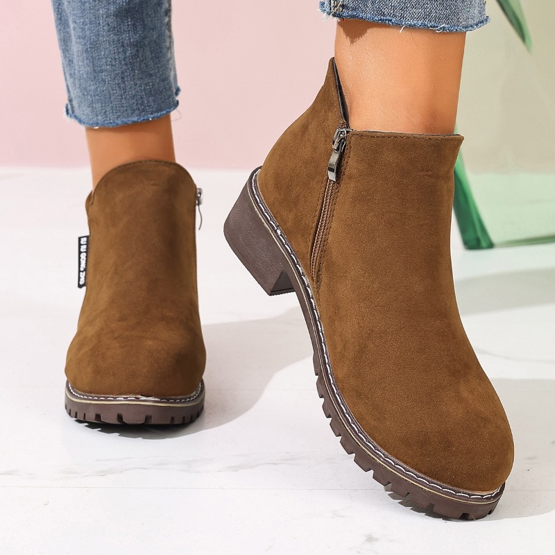 Women Formal Wear Sale - Frauen Herbst Winter Stiefeletten Seitlichem Reißverschluss
