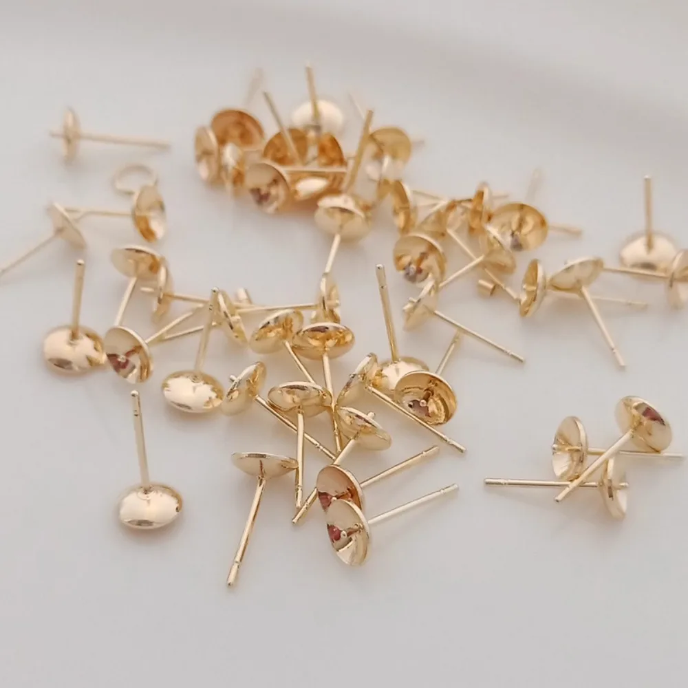 Pearl Earring Stud - 14K vergoldete Perlenzubehör, eingefühlte Ohrstecker mit