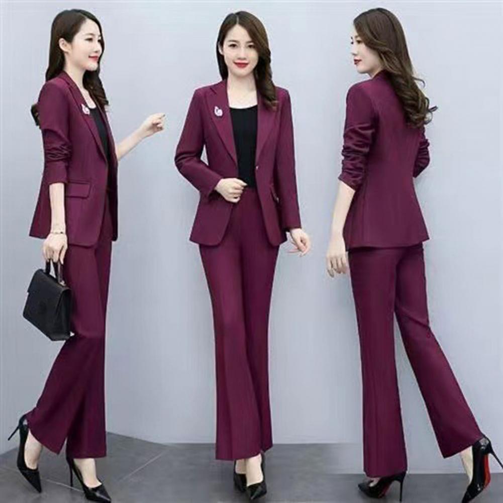 Women Formal Wear Office - 2-teiliges Damen-Anzug-Set mit Formalem Mantel und