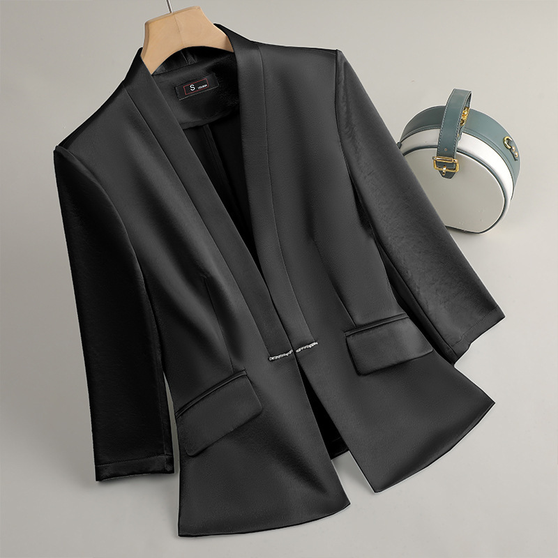 Women Formal Wear With Black Blazer - Professionelle Frauen Schwarz Weiß Blau Blazer