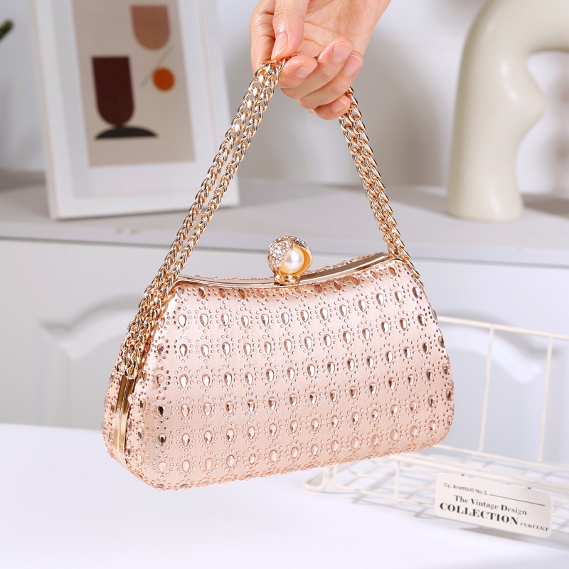 Women Formal Wear Sale - Diamantbesetzte Wassertropfen-Handtasche für Damen, elegante Bankett-Dinner-Tasche