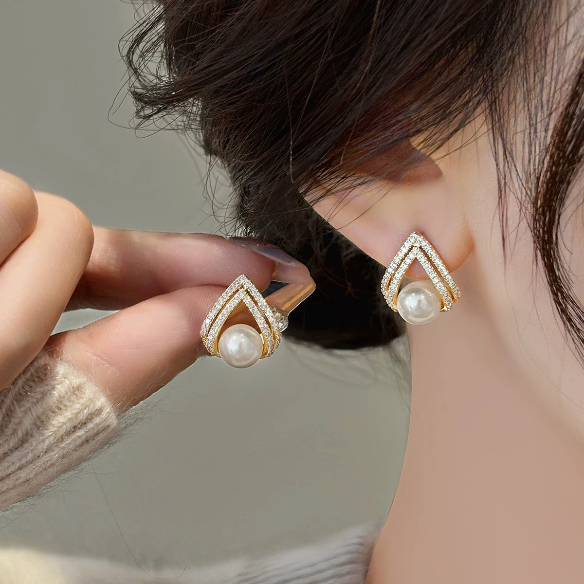 925 Silber Nadel Koreanische M – Pearl Earring Stud Bewertung und Preis