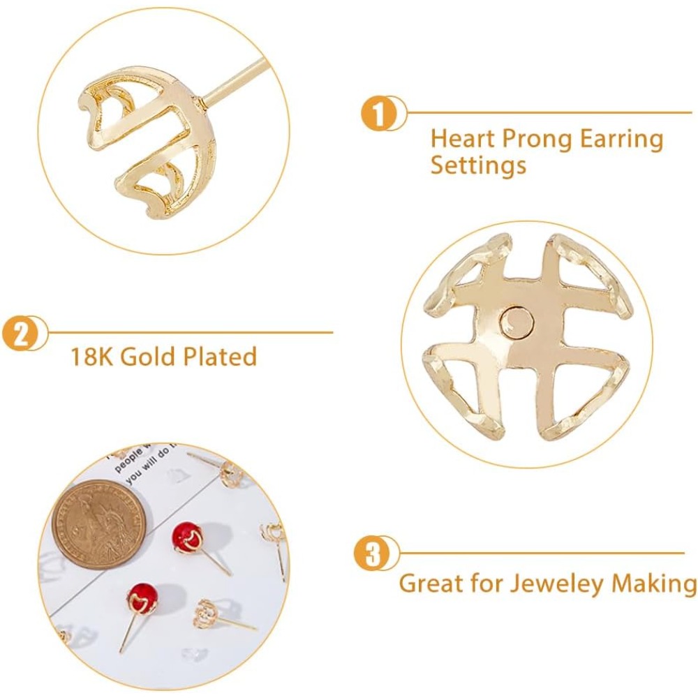 30 Stück Ohrring-Montage, 4-He – Pearl Earring Stud Bewertung und Preis