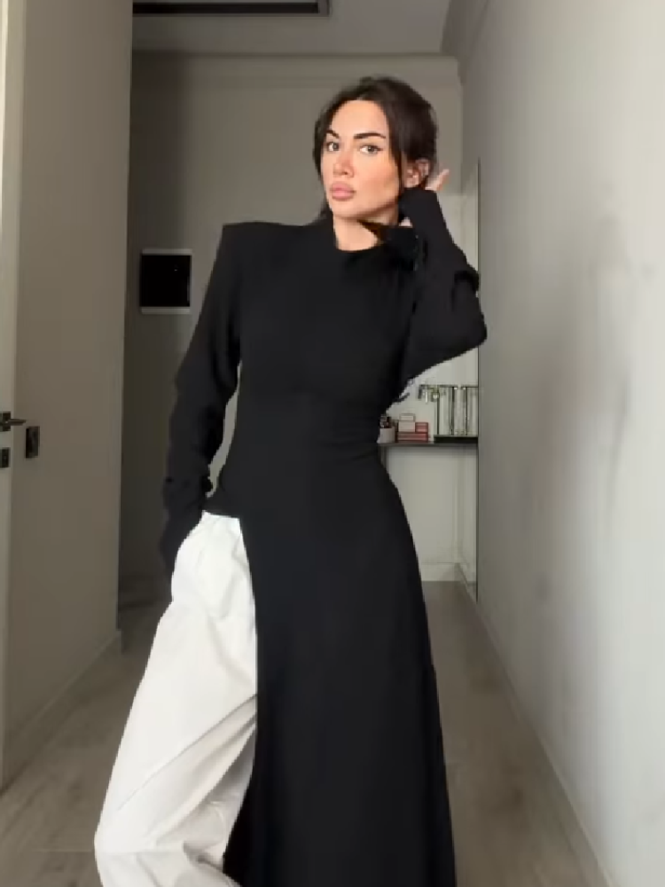 Elegantes Damenkleid mit Hohem – Women Formal Wear Office Bewertung und Preis