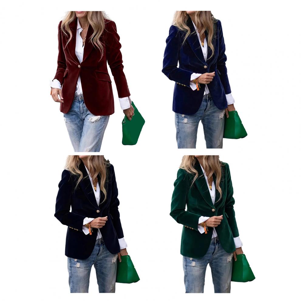 Samt-Sakko in Übergröße für Da – Women Formal Wear Office Bewertung und Preis