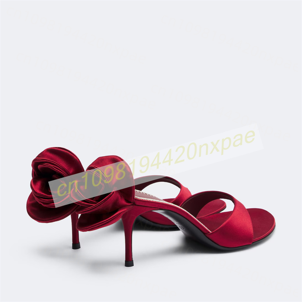Damen Rote Satin Thong Mule Sa – Women'S Formal Wear To A Wedding Bewertung und Preis