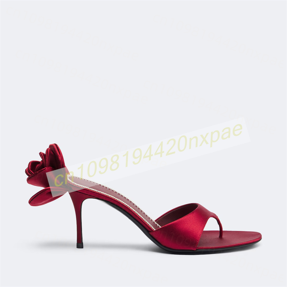 Damen Rote Satin Thong Mule Sa – Women'S Formal Wear To A Wedding Bewertung und Preis
