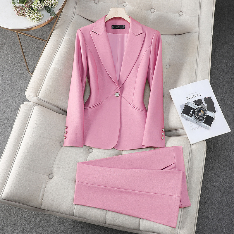 Büro-Damen-formeller Hosenanzu – Women Formal Wear With Black Blazer Bewertung und Preis