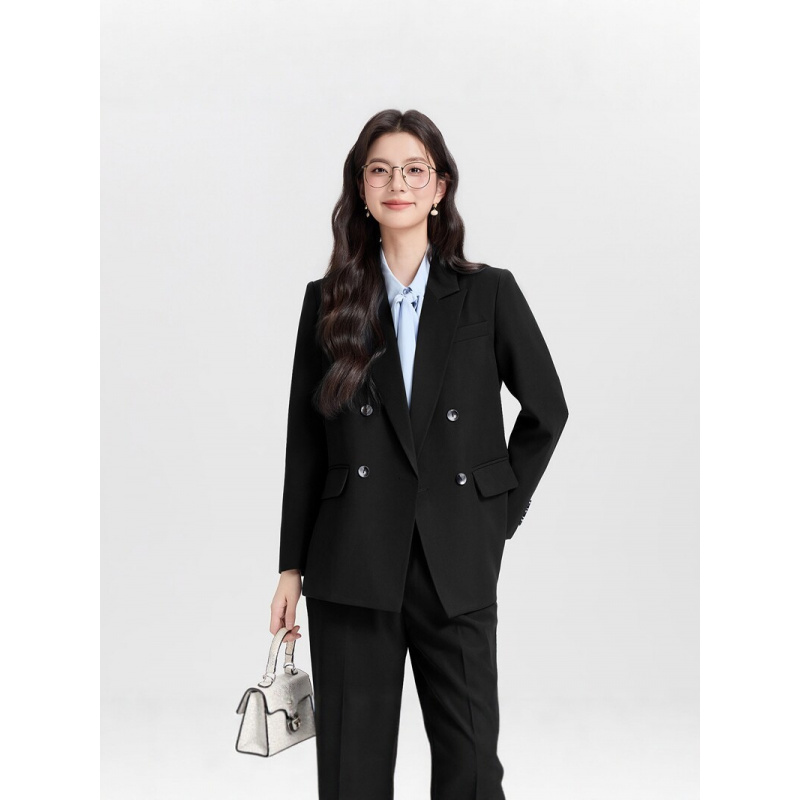 Marineblauer zweireihiger Dame – Women Formal Wear Interview Bewertung und Preis