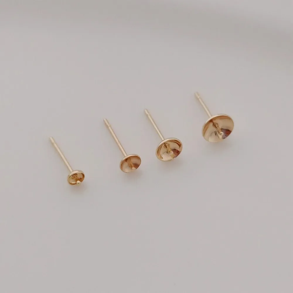 14K vergoldete Perlenzubehör,  – Pearl Earring Stud Bewertung und Preis