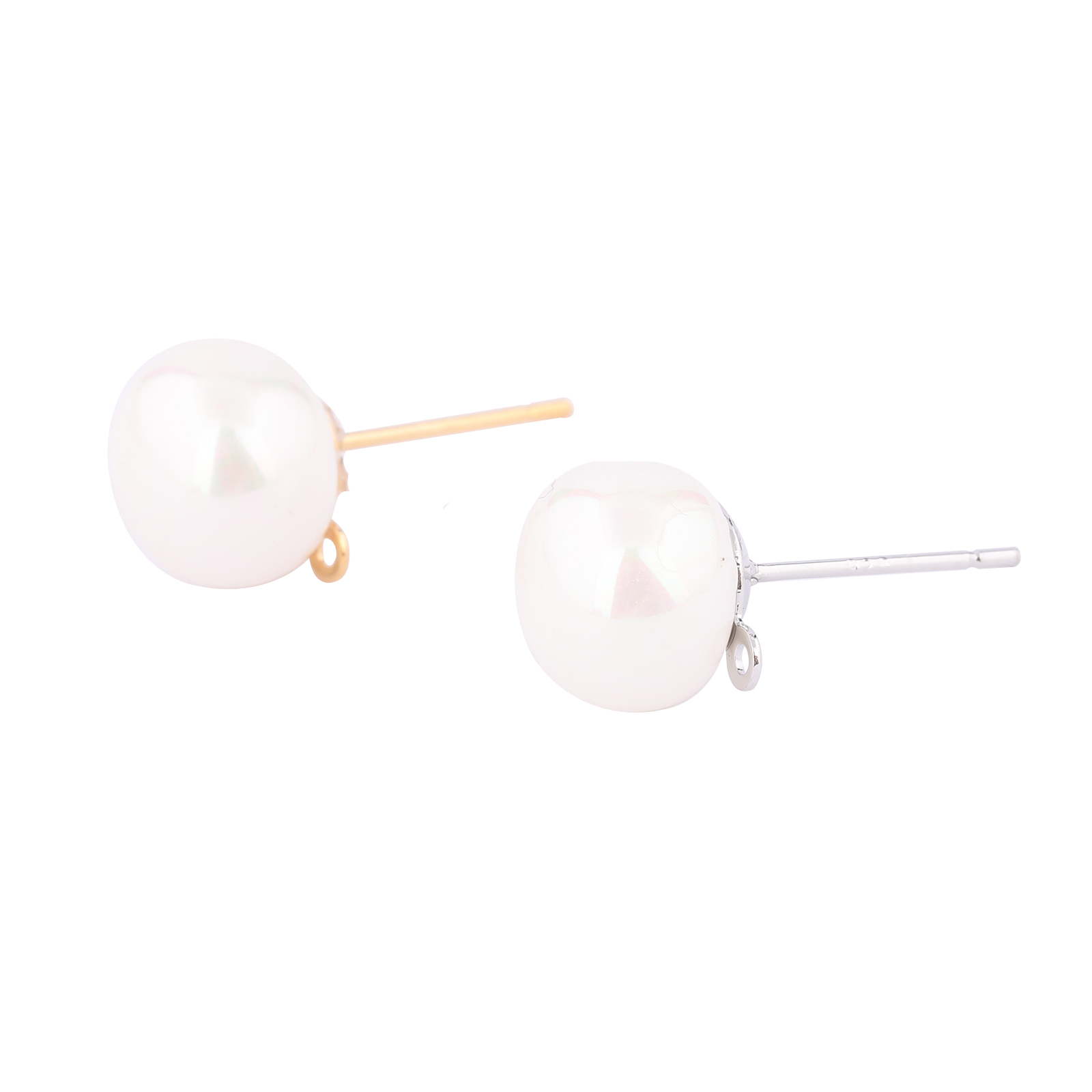 10 Stück Kupfer weiß K vergold – Pearl Earring Stud Bewertung und Preis